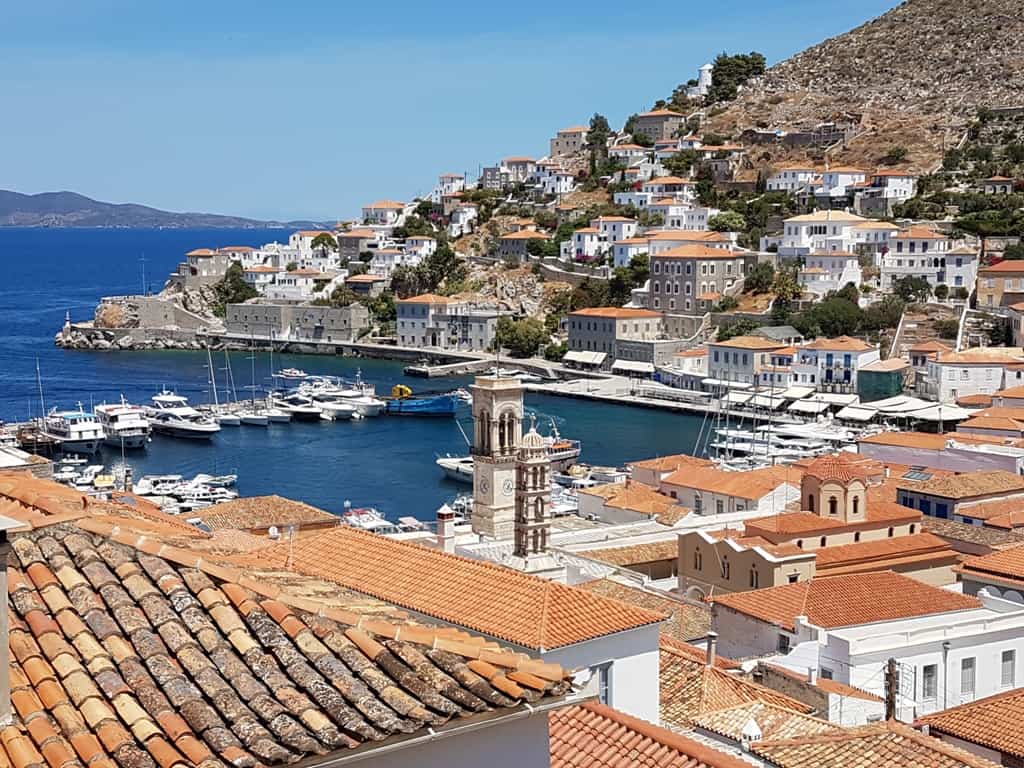 view from Koundouriotis mansion in Hydra Greece off the beaten track
