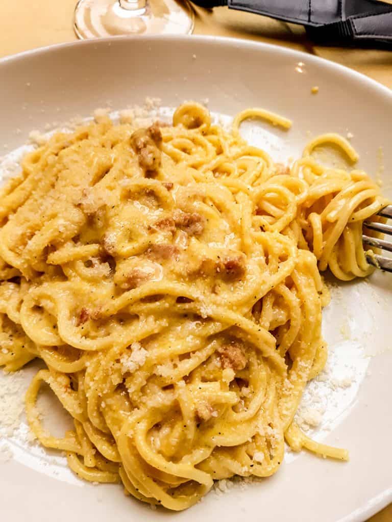 Spaghetti Carbonara - Bistro Pasquino - Rome - Italy - ShegoWandering