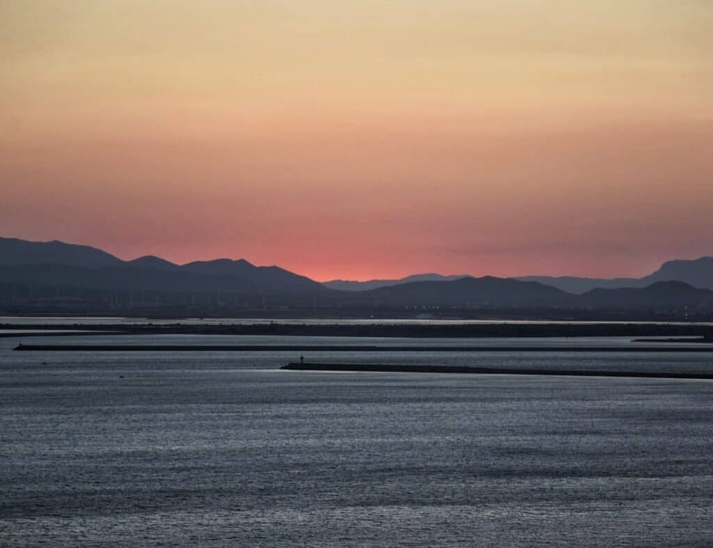 Cagliari, Sunset view from Fortino S. Ignazio